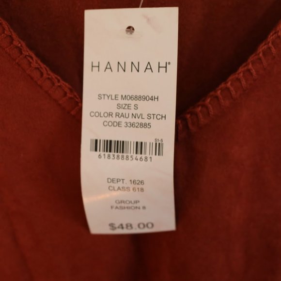 HANNAH Crochet Cutout Faux Suede Bell Sleeve Boho Tunic Top - NWT! - Picture 12 of 14